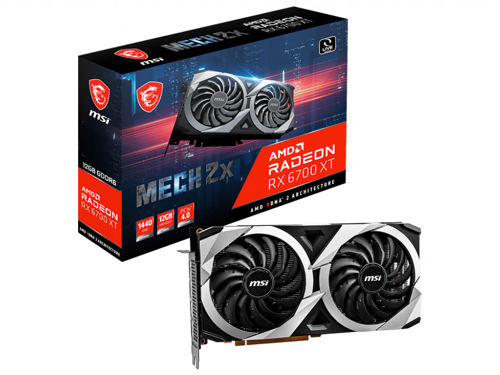 Radeon RX 6700 XT MECH 2X 12G [PCIExp 12GB] �̐��i�摜