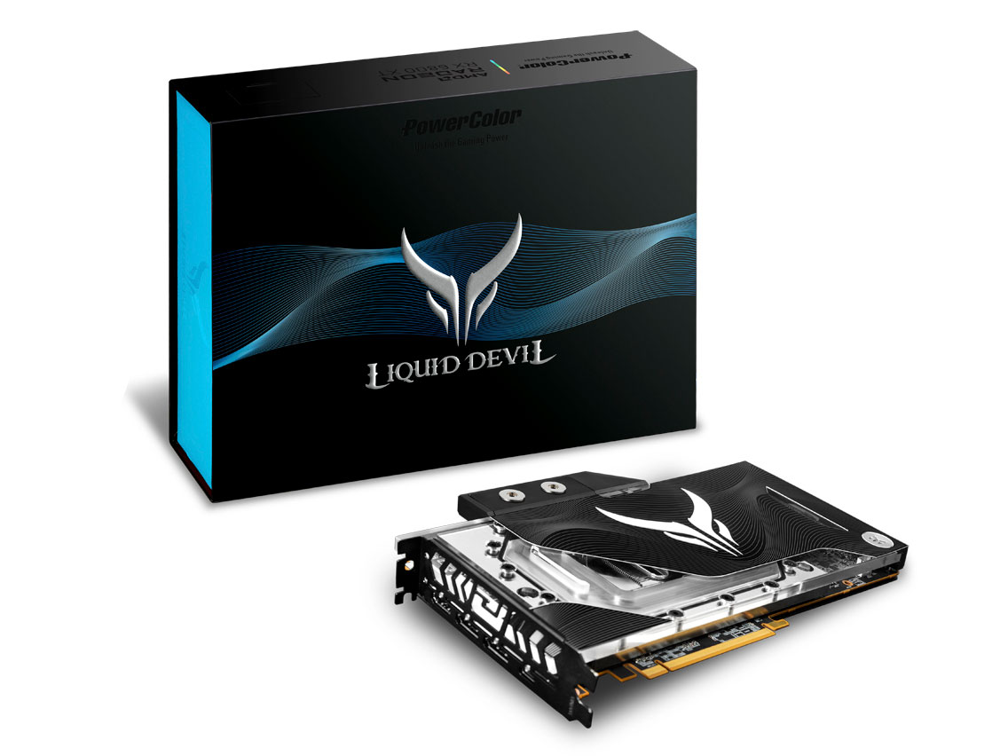 PowerColor Liquid Devil AMD Radeon RX 6800XT 16GB GDDR6 AXRX 6800XT 16GBD6-W2DHC/OC [PCIExp 16GB] �̐��i�摜