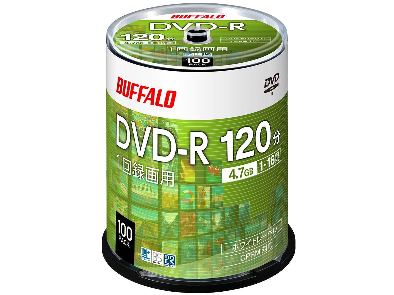 RO-DR47V-100PW/N [DVD-R 16�{�� 100���g] �̐��i�摜