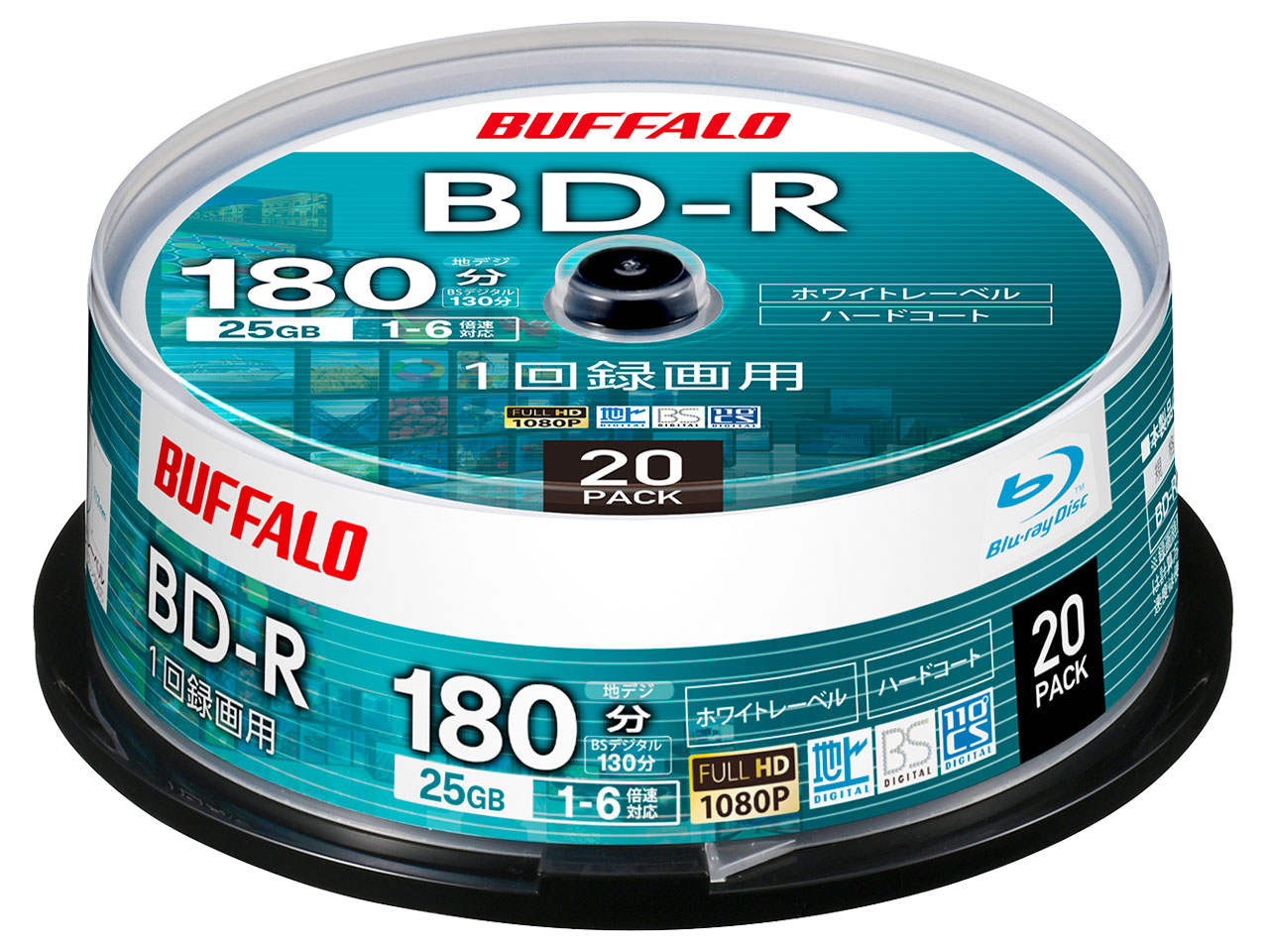 RO-BR25V-020PW/N [BD-R 6�{�� 20���g] �̐��i�摜