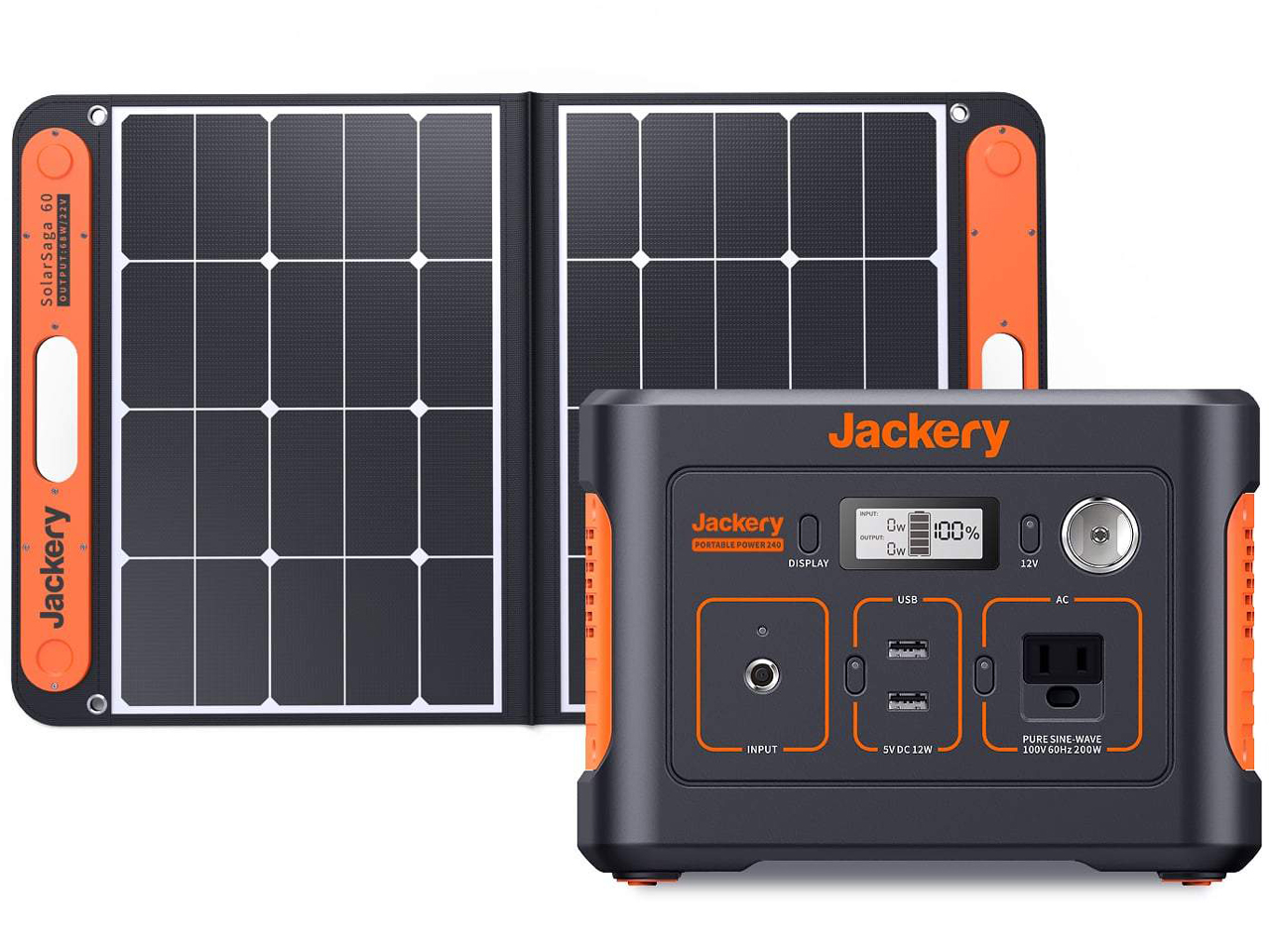 Jackery ポータブル電源 240+SolarSaga 60 の製品画像