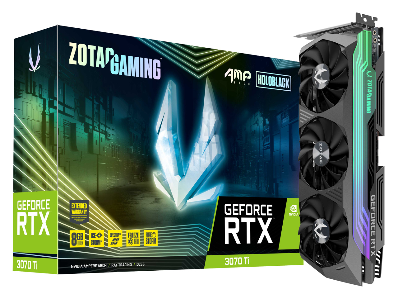 ZOTAC GAMING GeForce RTX 3070 Ti AMP Holo ZT-A30710F-10P [PCIExp 8GB] �̐��i�摜