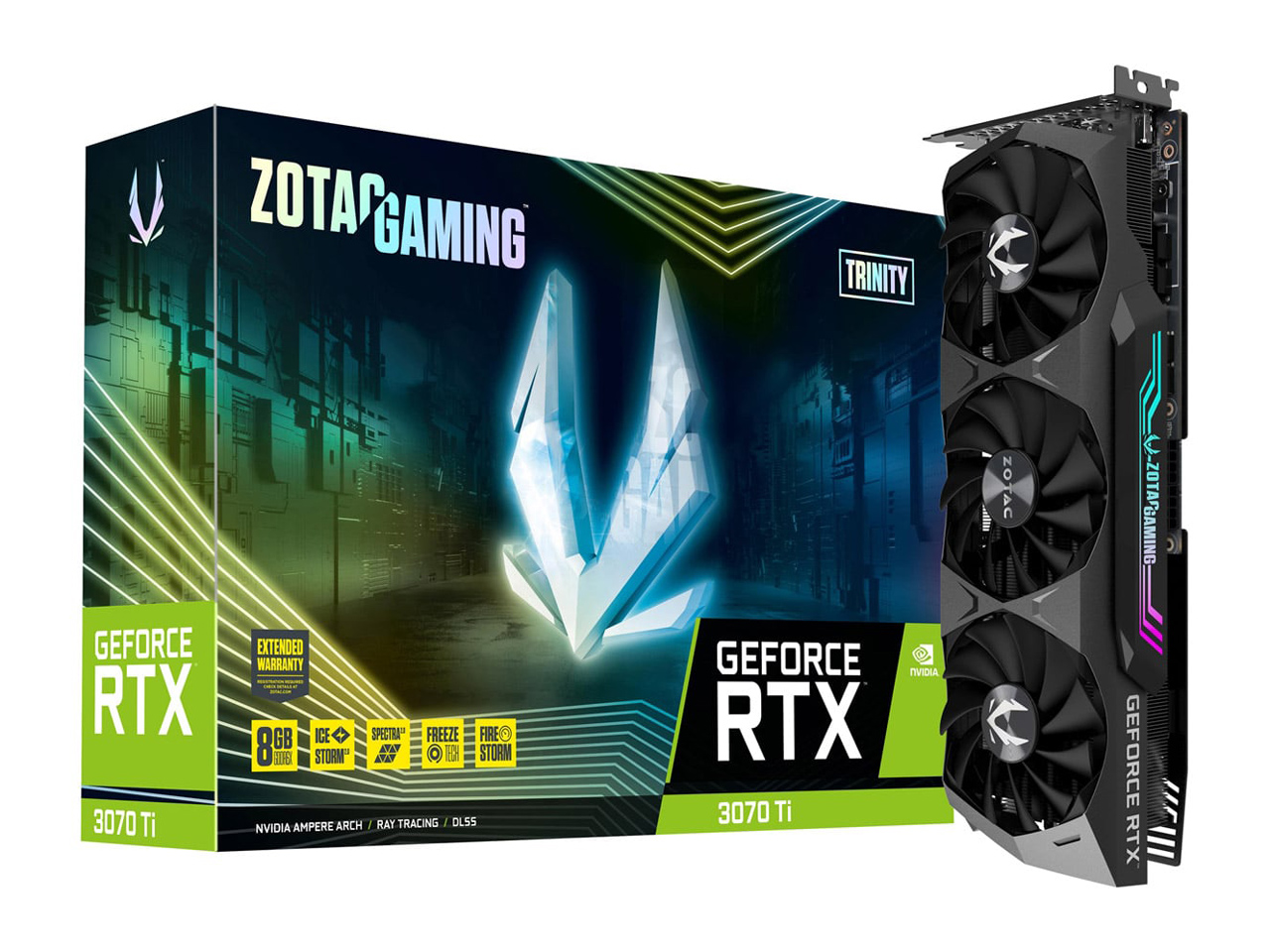 ZOTAC GAMING GeForce RTX 3070 Ti Trinity ZT-A30710D-10P [PCIExp 8GB] �̐��i�摜