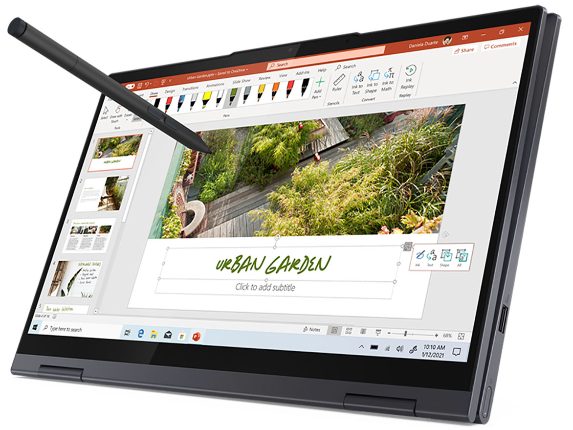 Lenovo Yoga 760 AMD Ryzen 7 5800U�E16GB�������[�E512GB SSD�E14�^�t��HD�t������ �}���`�^�b�`�Ή� 82N7002HJP