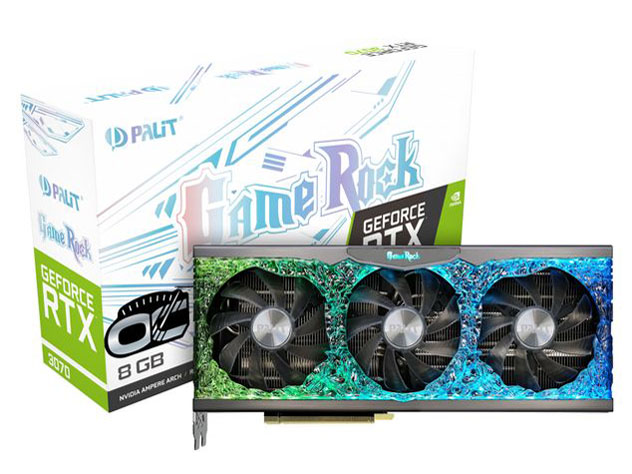 NE63070H19P2-1040G (GeForce RTX 3070 GameRock OC V1 8GB) LHR�� [PCIExp 8GB] �h�X�p��Web���胂�f�� �̐��i�摜