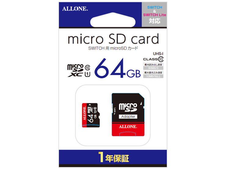 Switch�pmicroSD�J�[�h 64GB ALG-NSSD64 �̐��i�摜
