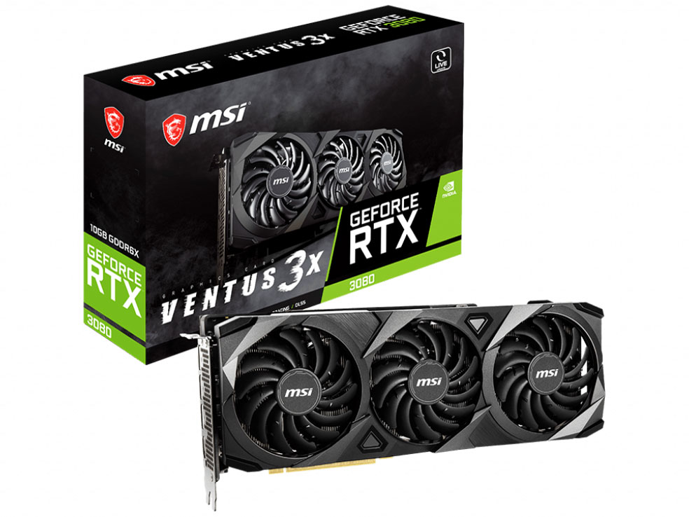 GeForce RTX 3080 VENTUS 3X 10G OC LHR [PCIExp 10GB] �̐��i�摜
