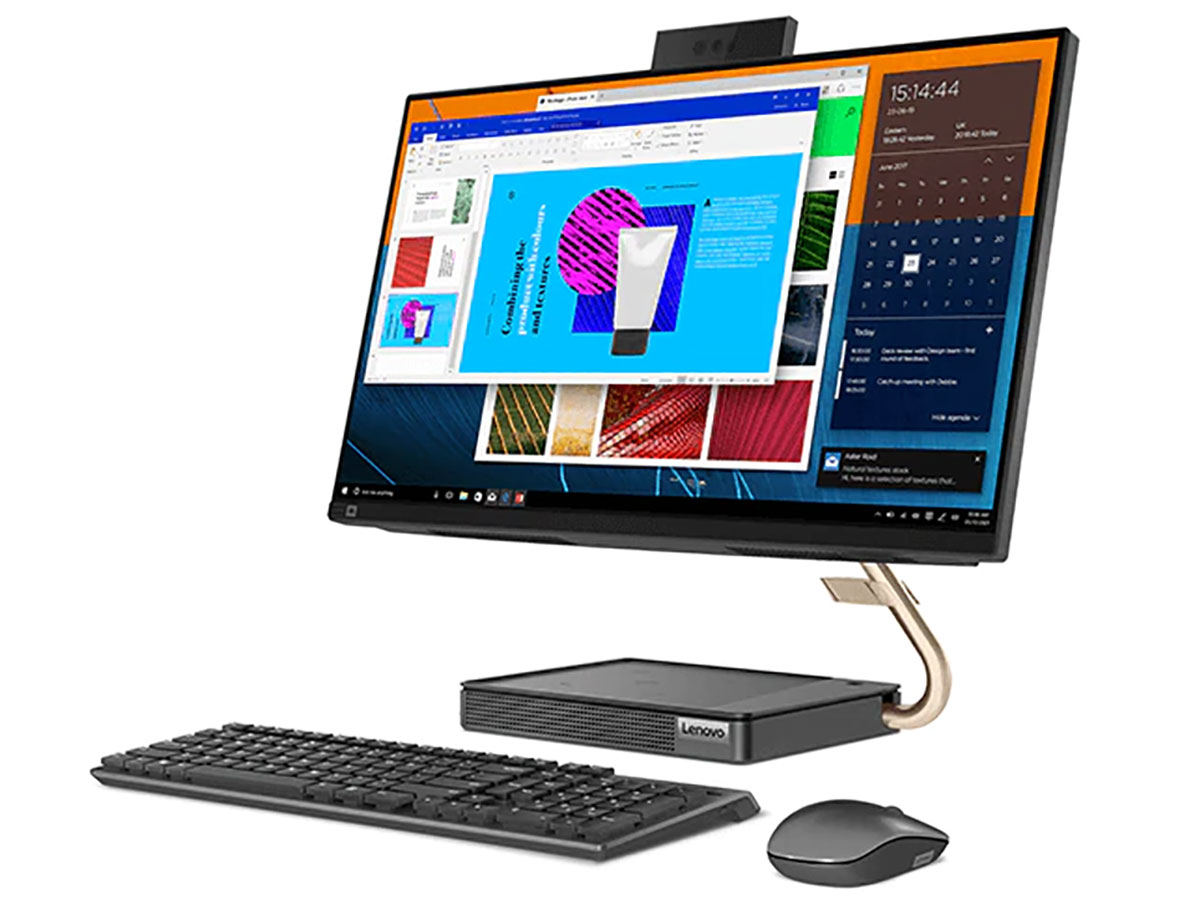 IdeaCentre AIO 560 AMD Ryzen 5 5500U�E8GB�������[�E1TB HDD+256GB SSD�E23.8�^�t��HD�t������ F0G2000BJP �̐��i�摜