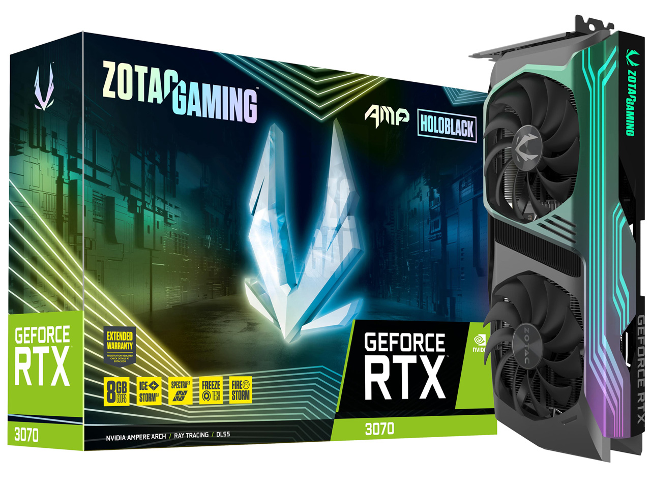 ZOTAC GAMING GeForce RTX 3070 AMP Holo LHR ZT-A30700F-10PLHR [PCIExp 8GB] �̐��i�摜