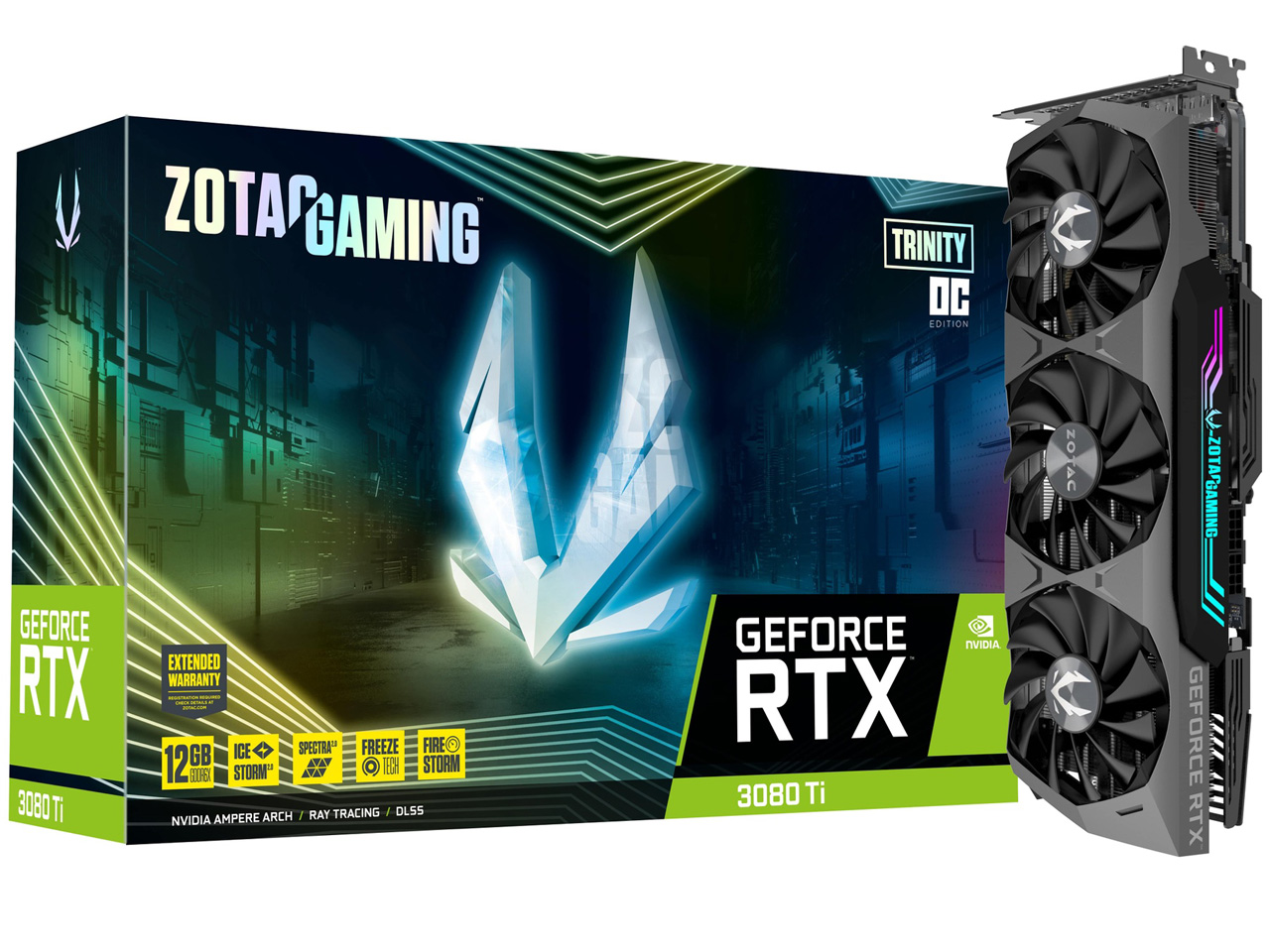 ZOTAC GAMING GeForce RTX 3080 Ti Trinity OC ZT-A30810J-10P [PCIExp 12GB] �̐��i�摜
