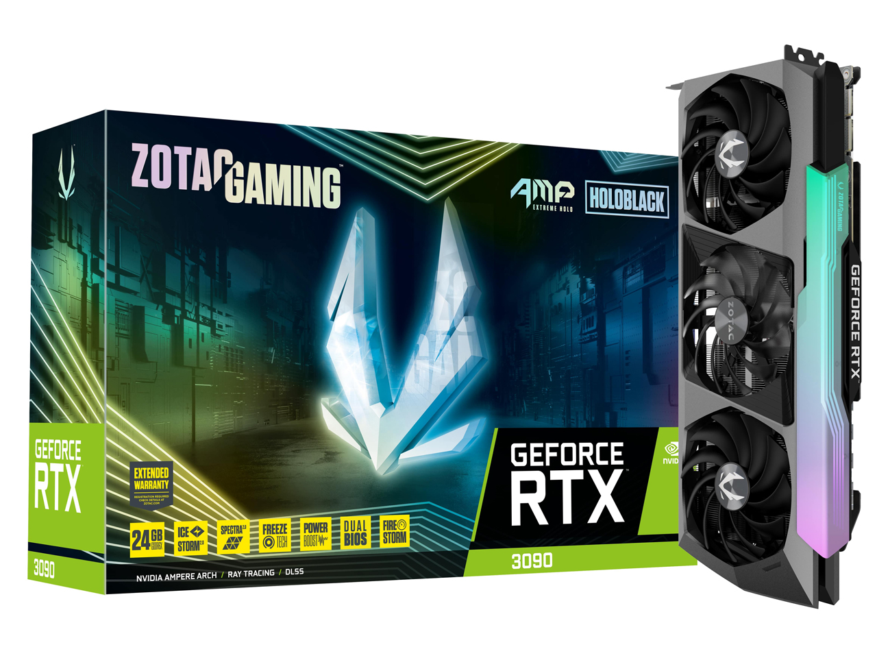ZOTAC GAMING GeForce RTX 3090 AMP Extreme Holo ZT-A30900B-10P [PCIExp 24GB] �̐��i�摜