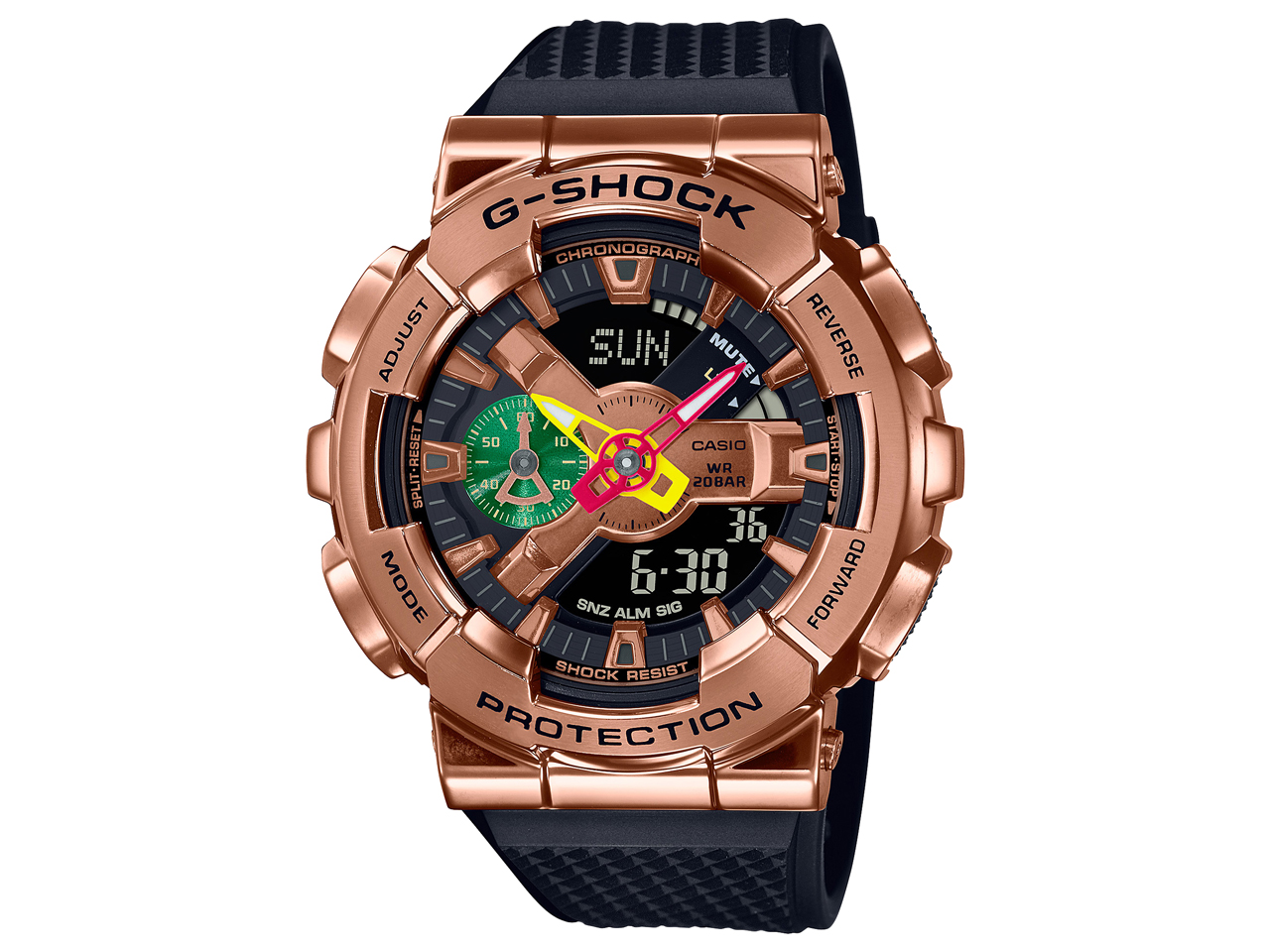 G-SHOCK Metal Covered ���� �ۑI��V�O�l�`���[���f�� GM-110RH-1AJR �̐��i�摜