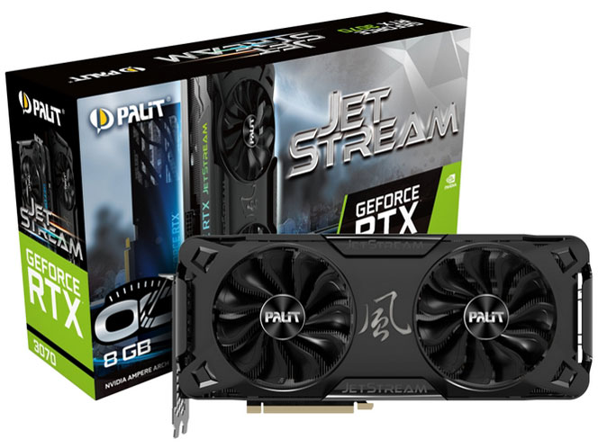 NE63070T19P2-1040J (GeForce RTX 3070 JetStream OC V1 8GB) LHR�� [PCIExp 8GB] �h�X�p��Web���胂�f�� �̐��i�摜