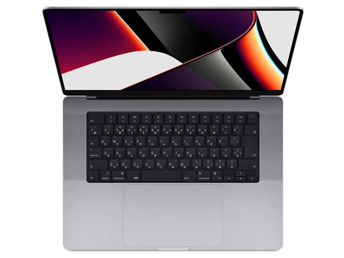 『本体 上面』 MacBook Pro Liquid Retina XDRディスプレイ 16.2 MK193J/A [スペースグレイ] の製品画像