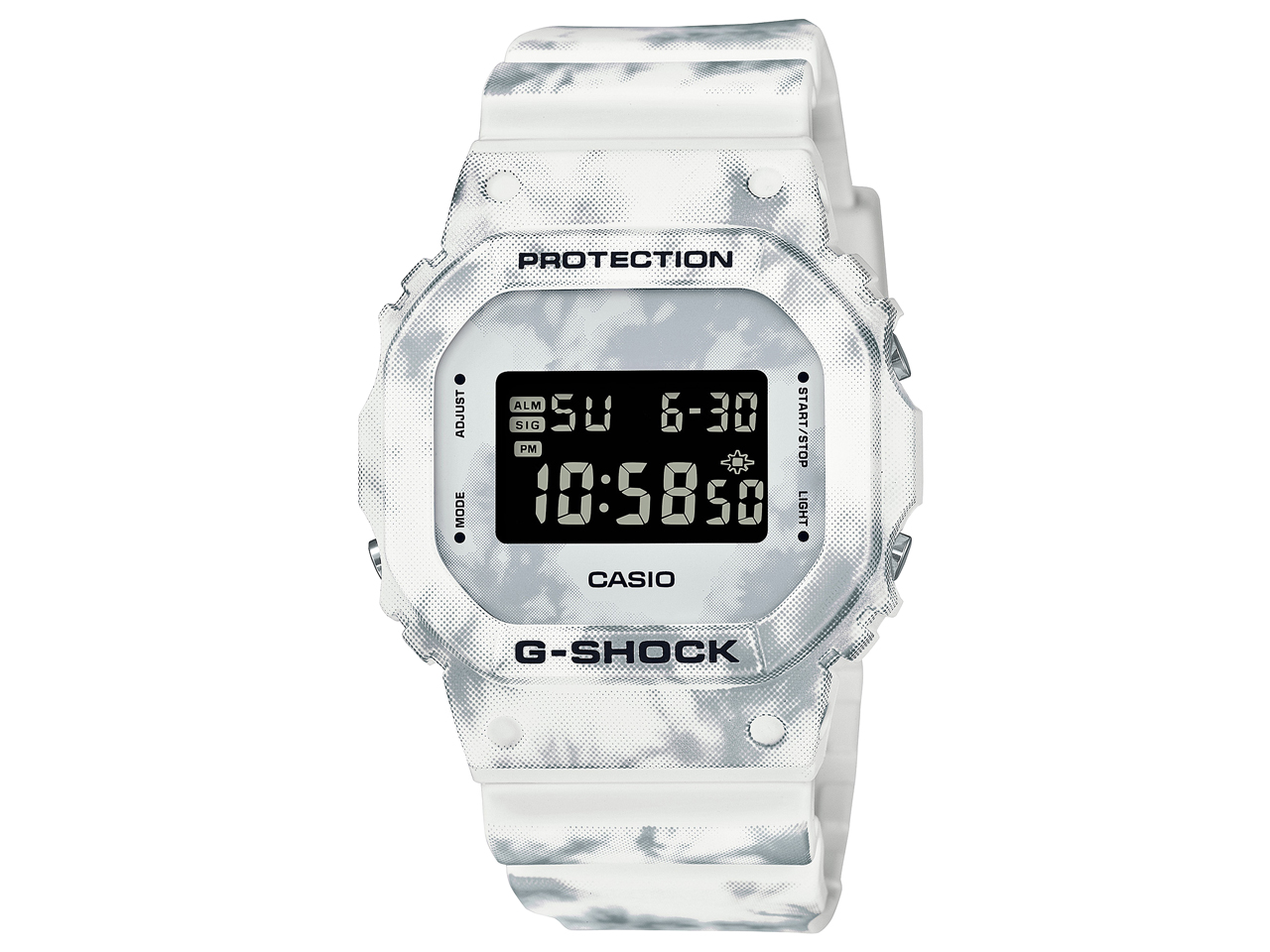 G-SHOCK GRUNGE SNOW CAMOUFLAGE DW-5600GC-7JF �̐��i�摜