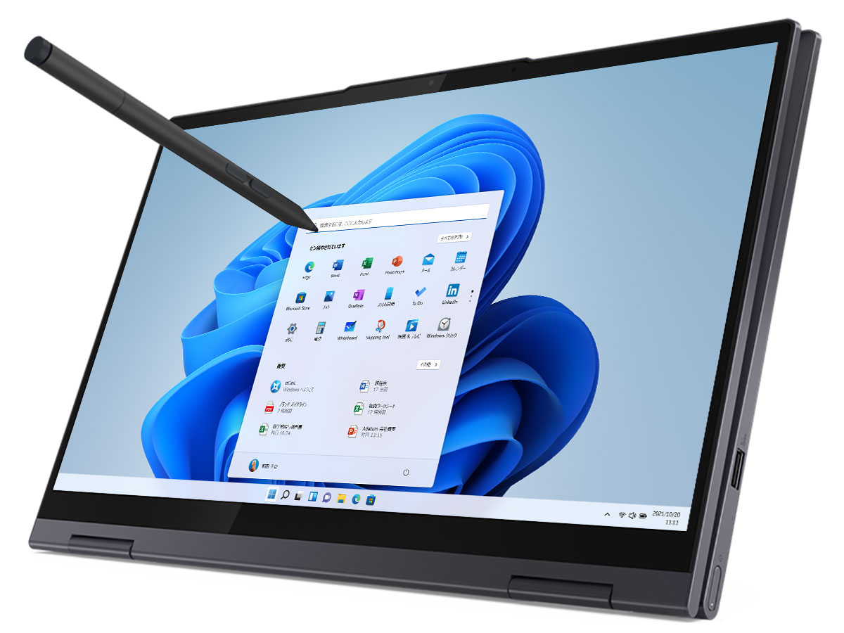 Lenovo Yoga 760 AMD Ryzen 5 5600U�E8GB�������[�E512GB SSD�E14�^�t��HD�t������ �}���`�^�b�`�Ή� �I�t�B�X�t�� 82N7005QJP