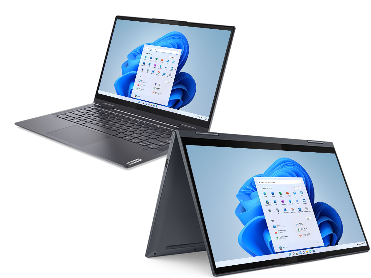 Lenovo Yoga 760 AMD Ryzen 5 5600U�E8GB�������[�E512GB SSD�E14�^�t��HD�t������ �}���`�^�b�`�Ή� �I�t�B�X�t�� 82N7005QJP �̐��i�摜
