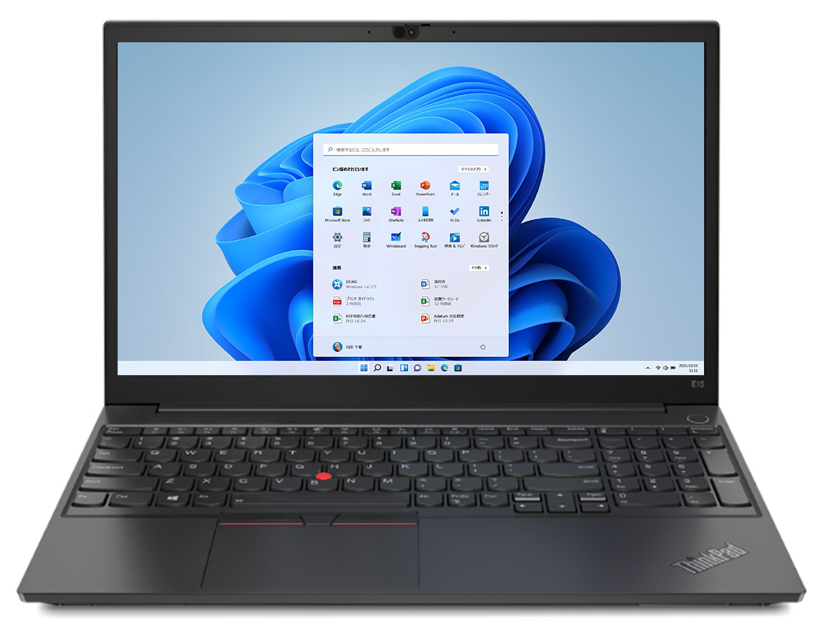 ThinkPad E15 Gen 2 Core i5 1135G7�E8GB�������[�E256GB SSD�E15.6�^�t��HD�t������ �p�t�H�[�}���X 20TDCTO1WW �̐��i�摜