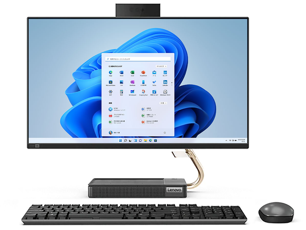 IdeaCentre AIO 560 AMD Ryzen 7 5700U�E16GB�������[�E1TB HDD+512GB SSD�E23.8�^�t��HD�t������ F0G2001JJP