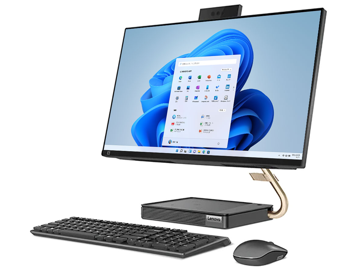 IdeaCentre AIO 560i Core i5 11400T�E8GB�������[�E1TB HDD+256GB SSD�E23.8�^�t��HD�t������ F0G30093JP �̐��i�摜