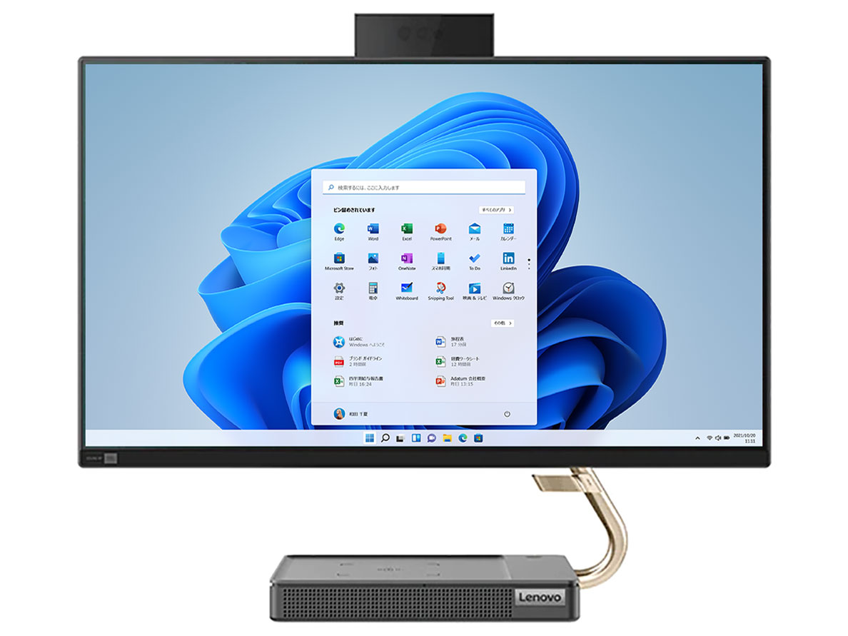 IdeaCentre AIO 560i Core i5 11400T�E8GB�������[�E1TB HDD�E23.8�^�t��HD�t������ F0G30091JP