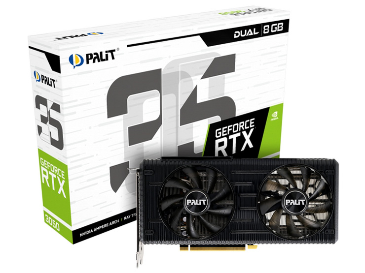 NE63050019P1-190AD (GeForce RTX 3050 Dual 8GB) [PCIExp 8GB] �h�X�p��Web���胂�f�� �̐��i�摜