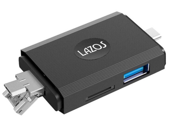 Lazos L-MCR-M [microUSB/USB/USB Type-C] �̐��i�摜