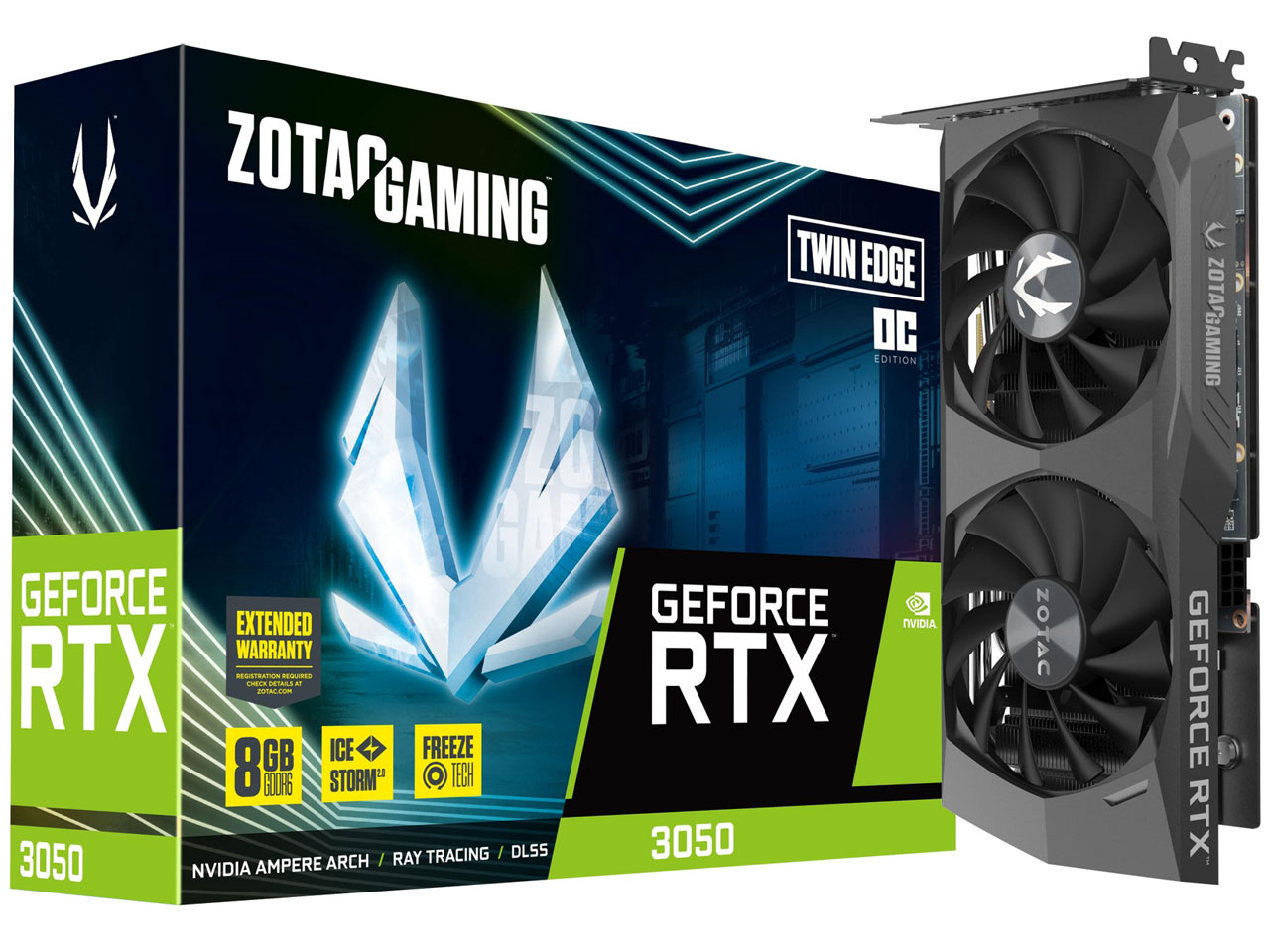ZOTAC GAMING GeForce RTX 3050 Twin Edge OC ZT-A30500H-10M [PCIExp 8GB] �̐��i�摜