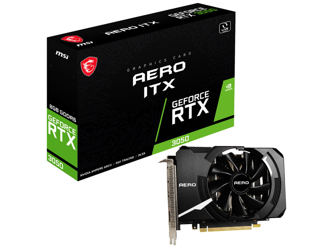 GeForce RTX 3050 AERO ITX 8G [PCIExp 8GB] �̐��i�摜
