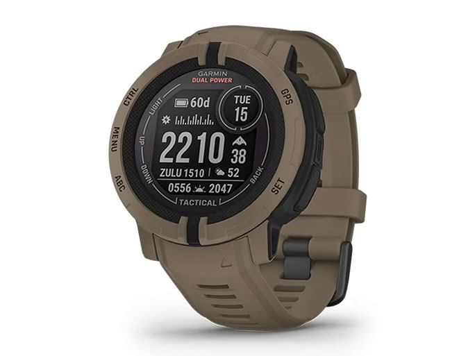GARMINインスティンクト2XタクティカルDUAL POWER コヨーテタン Instinct 2X Dual Power Tactical Edition | スマートウォッチ