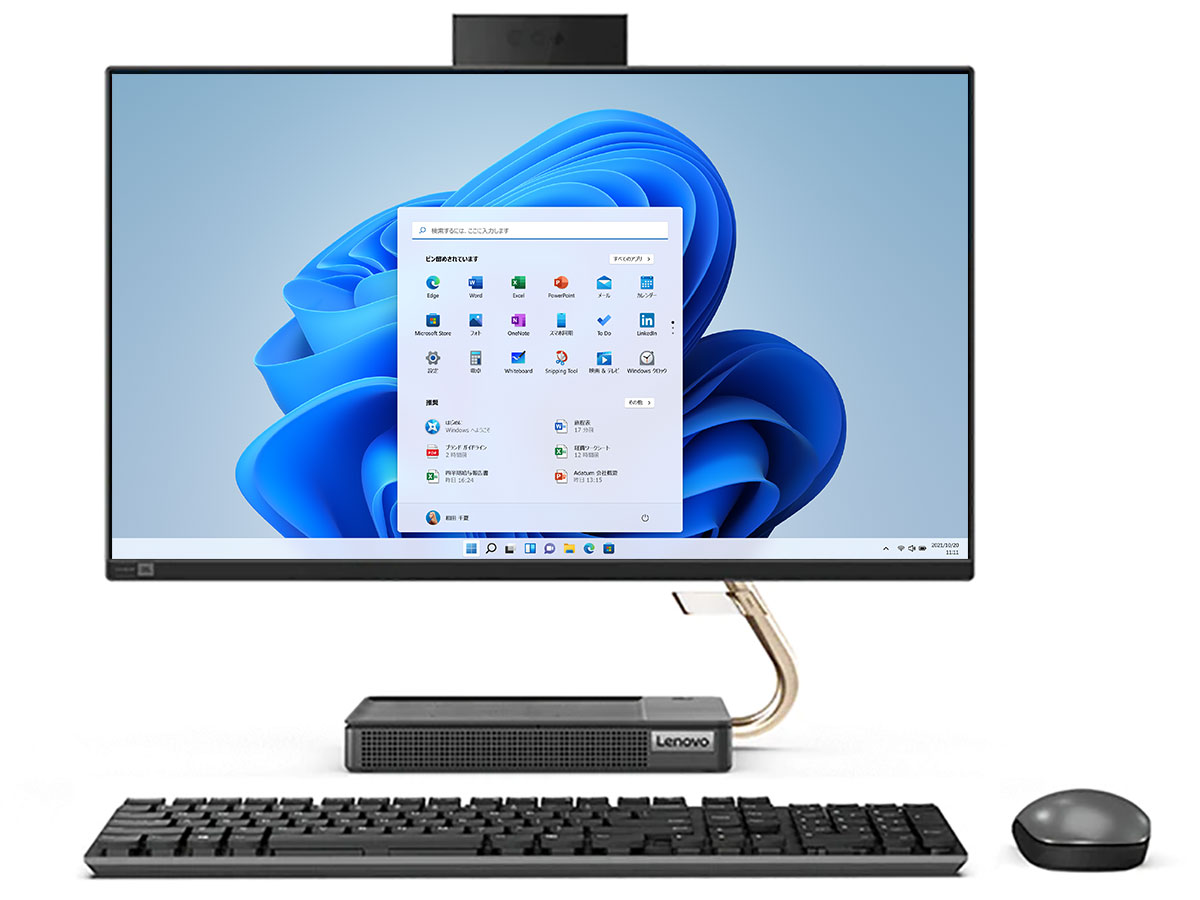 IdeaCentre AIO 560 AMD Ryzen 5 5500U�E8GB�������[�E1TB HDD�E23.8�^�t��HD�t������ �I�t�B�X�t�� F0G2001EJP