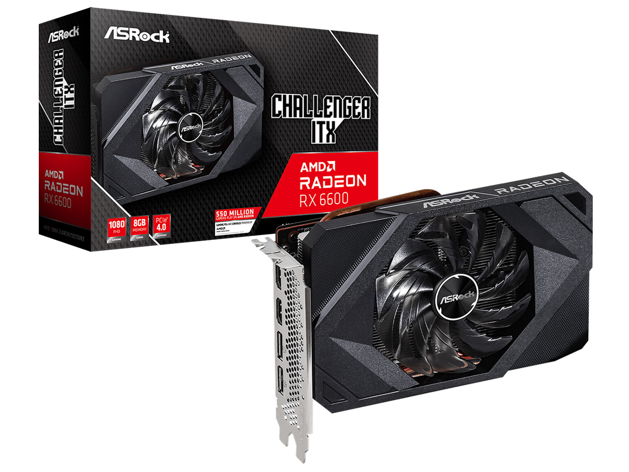 Radeon RX 6600 Challenger ITX 8GB [PCIExp 8GB] �̐��i�摜