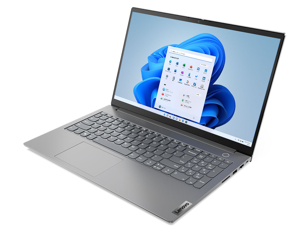 ThinkBook 15 Gen 3 Windows 11 Pro�EAMD Ryzen 5 5500U�E8GB�������[�E256GB SSD�E15.6�^�t��HD�t������ 21A40140JP �̐��i�摜
