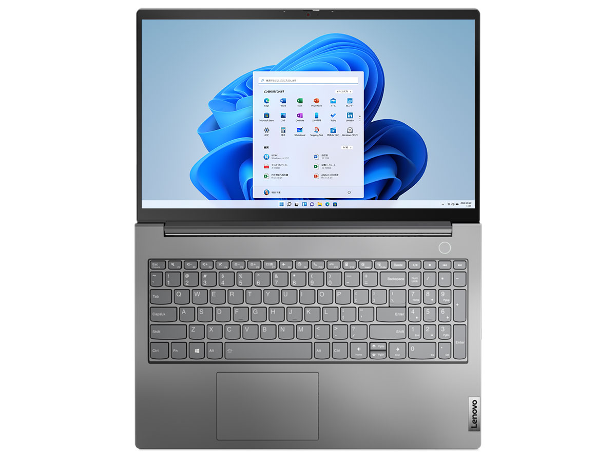 �w�{�� ��ʁx ThinkBook 15 Gen 3 Windows 11 Pro�EAMD Ryzen 5 5500U�E8GB�������[�E256GB SSD�E15.6�^�t��HD�t������ 21A40140JP �̐��i�摜