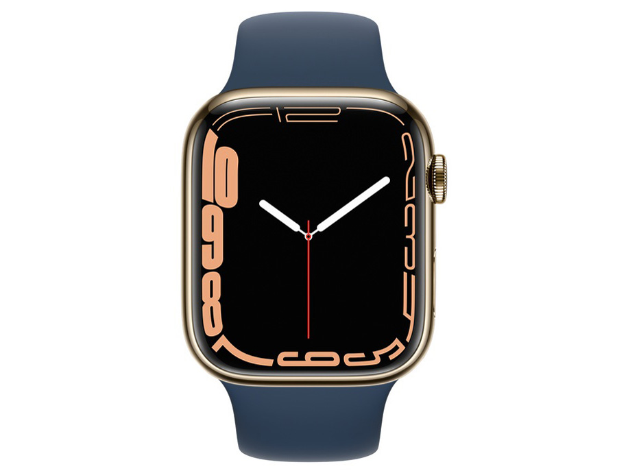 Apple Watch Series 7 GPS+Cellular���f�� 45mm MN9M3J/A [�S�[���h�X�e�����X�X�`�[���P�[�X/�A�r�X�u���[�X�|�[�c�o���h]