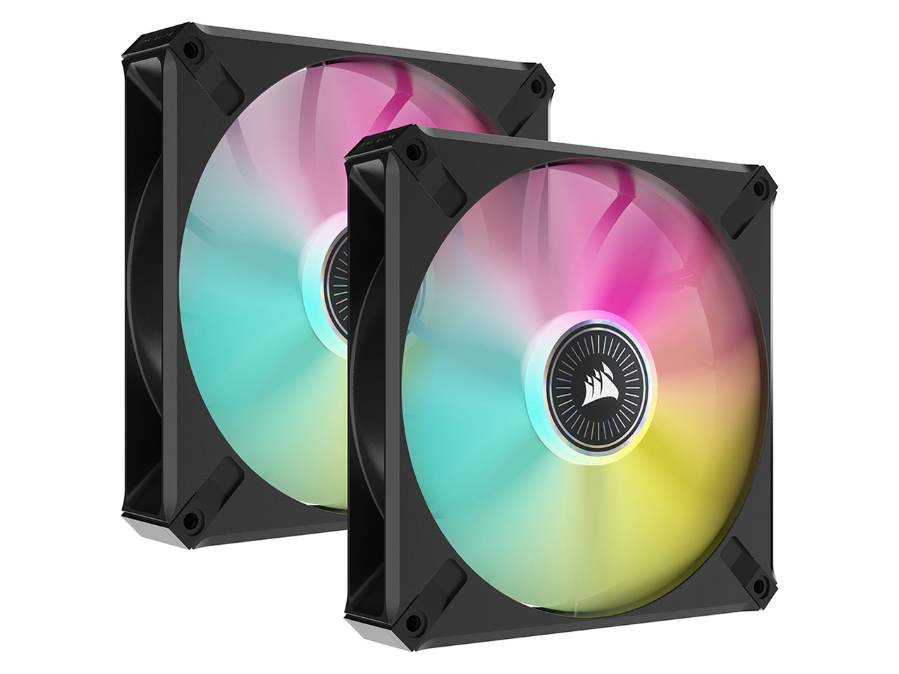 iCUE ML140 RGB ELITE with iCUE Lighting Node CORE Dual Pack CO-9050115-WW [�u���b�N] �̐��i�摜