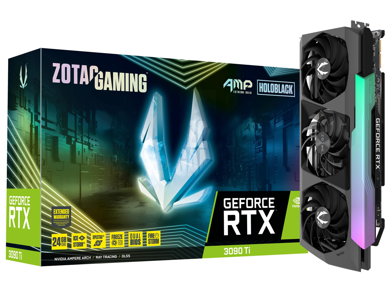 ZOTAC GAMING GeForce RTX 3090 Ti AMP Extreme Holo ZT-A30910B-10P [PCIExp 24GB] �̐��i�摜