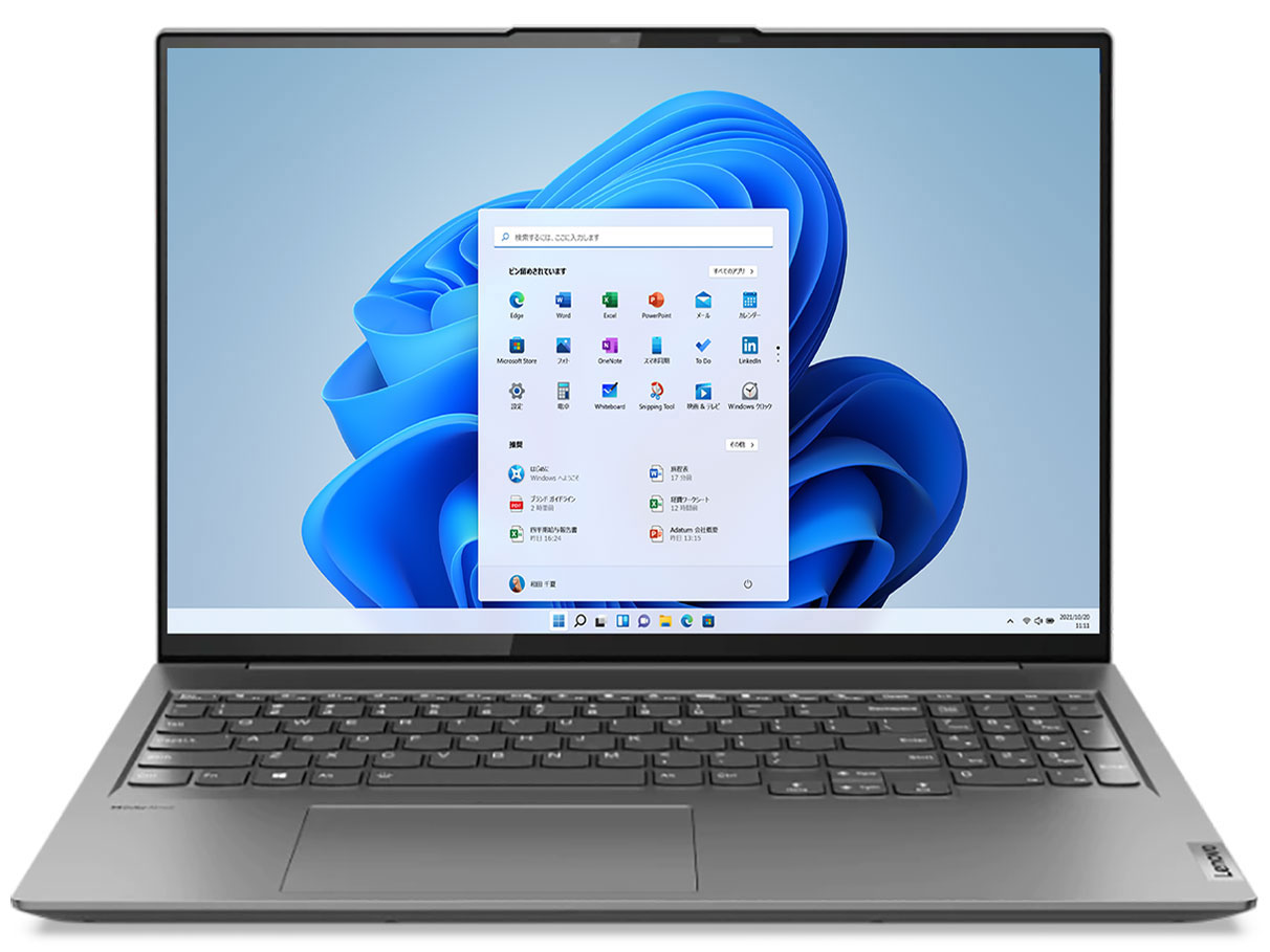 Lenovo Yoga Slim 760 Pro AMD Ryzen 7 5800H�E16GB�������[�E512GB SSD�EGTX 1650�E16�^WQXGA�t������ �}���`�^�b�`�Ή� 82QQ000CJP