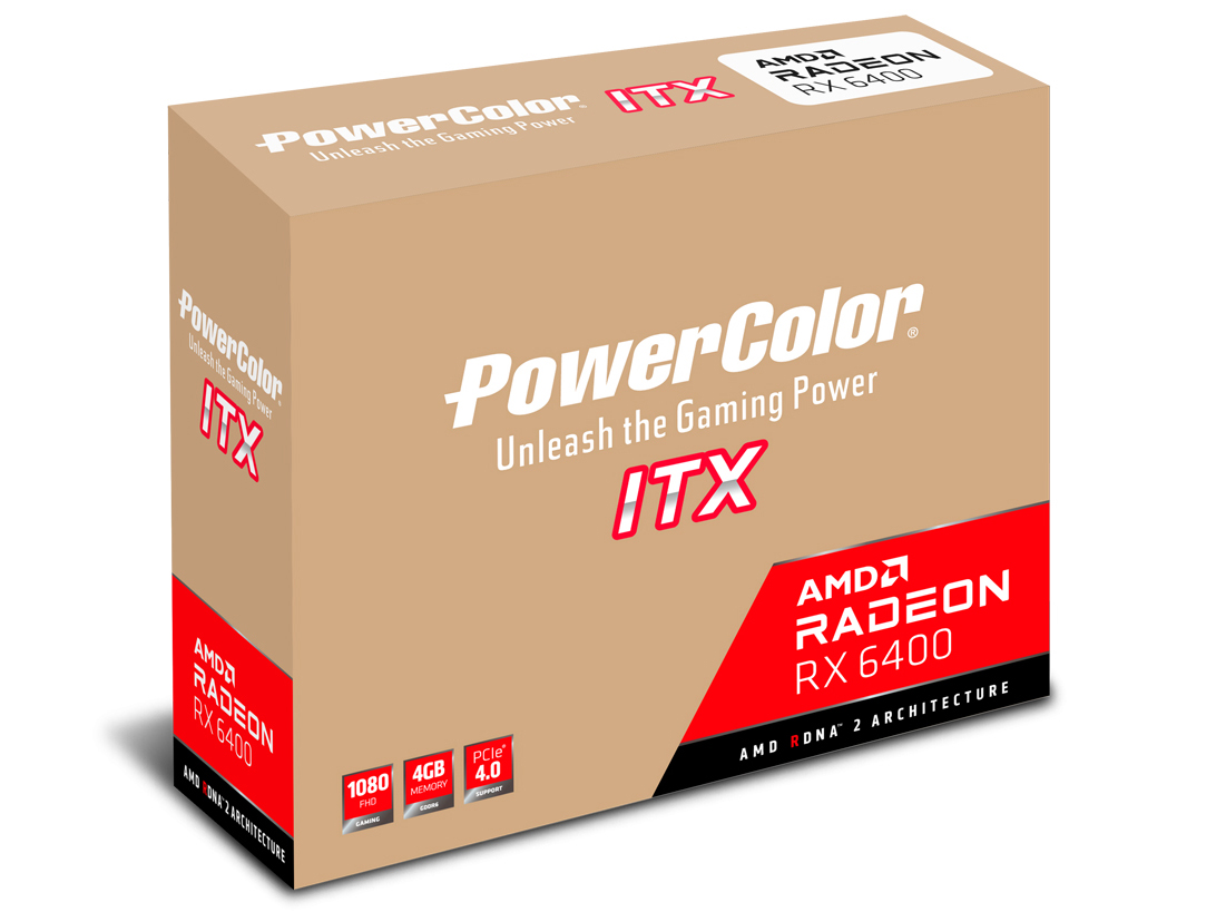 PowerColor AMD Radeon RX 6400 ITX 4GB GDDR6 AXRX 6400 4GBD6-DH [PCIExp 4GB]