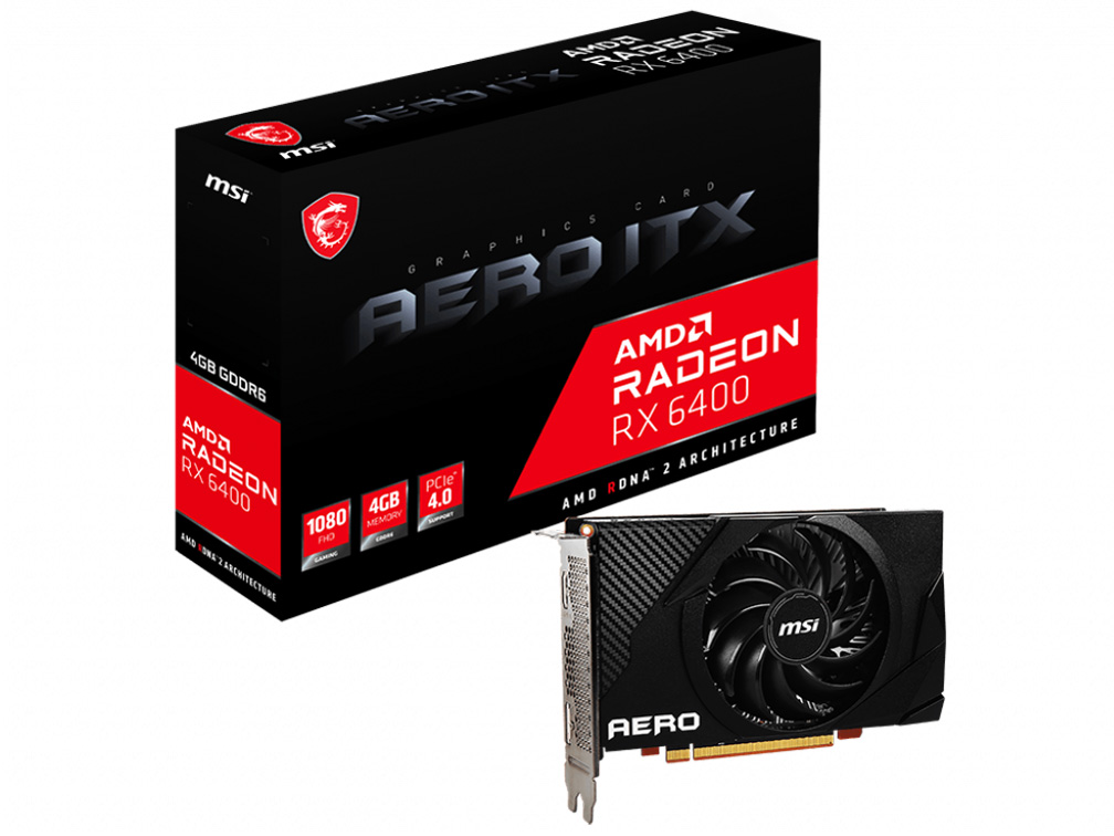 Radeon RX 6400 AERO ITX 4G [PCIExp 4GB] �̐��i�摜
