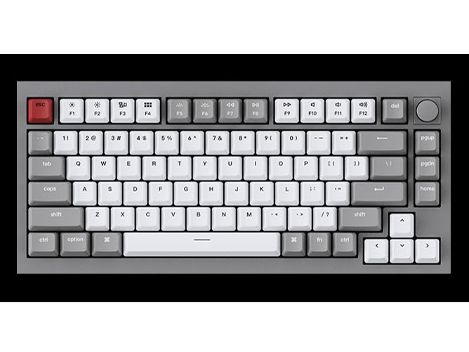 Q1 QMK Custom Mechanical Keyboard �m�u�o�[�W���� Q1-N2-US �� [�V���o�[�O���[] �̐��i�摜