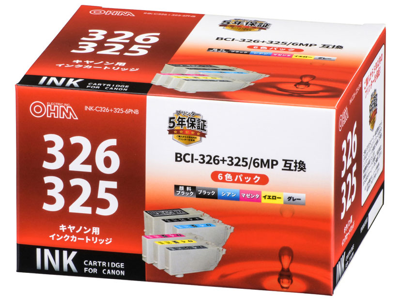 INK-C326+325-6PNB [�L���m���p BC-326+325/6MP 6�F�p�b�N] �̐��i�摜