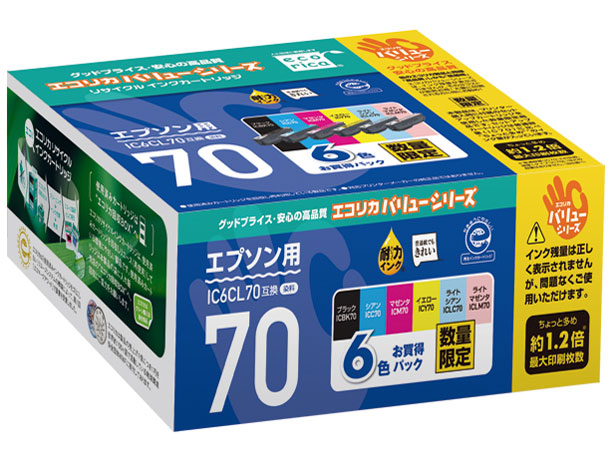 ECI-E70V-6P [�G�v�\���p IC6CL70 6�F�p�b�N] �̐��i�摜