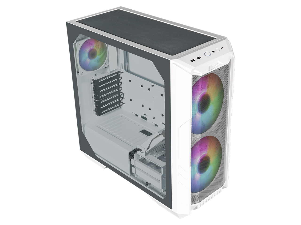 新品 COOLER MASTER HAF500 ホワイト PC ケース パソコン Cooler Master HAF 500 Tempered Glass ATX Mid-Tower Computer