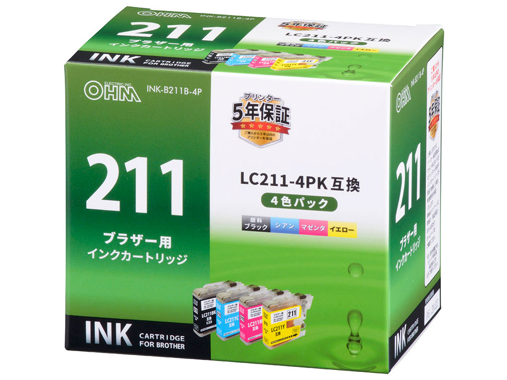 INK-B211B-4P [�u���U�[�p LC211-4PK 4�F�p�b�N] �̐��i�摜