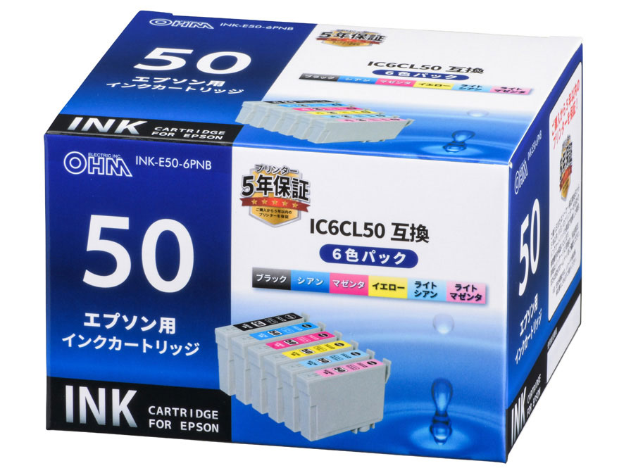 INK-E50-6PNB [�G�v�\���p IC6CL50 6�F�p�b�N] �̐��i�摜