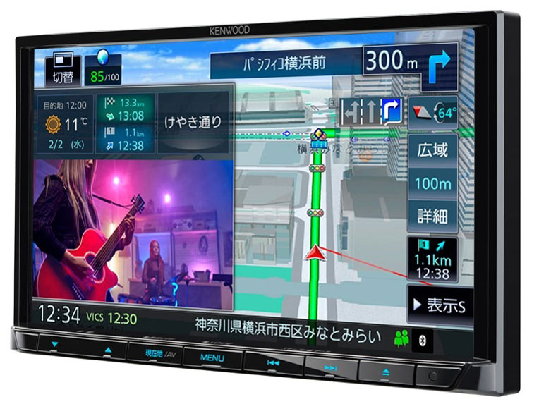 『本体 正面 斜め1』 彩速ナビ MDV-D709BT の製品画像