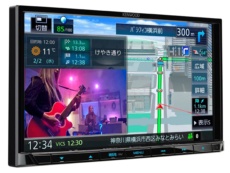 『本体 正面 斜め2』 彩速ナビ MDV-D709BT の製品画像