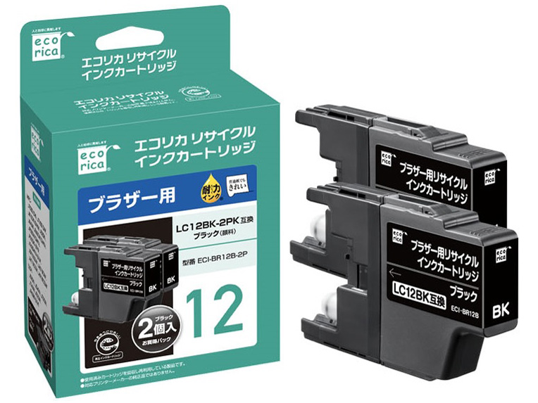 ECI-BR12B-2P [�u���U�[�p LC12BK-2PK �u���b�N2�{�p�b�N]