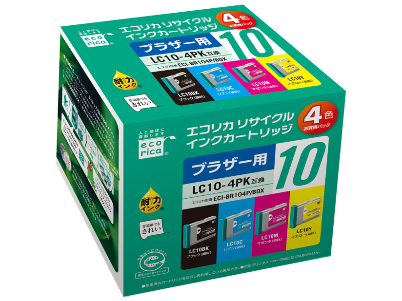 ECI-BR104P/BOX [�u���U�[�p LC10-4PK 4�F�p�b�N] �̐��i�摜